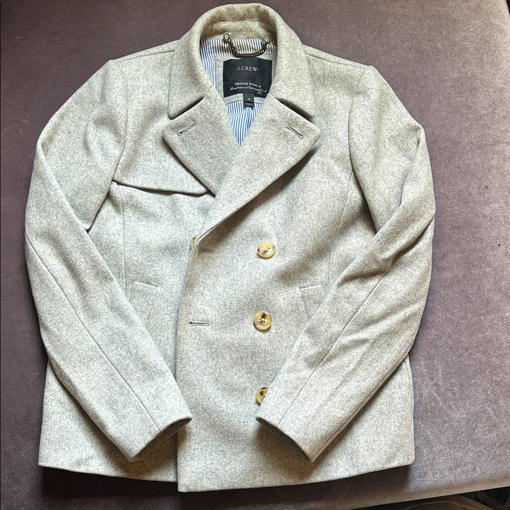 J. Crew women’s  Light Gray Pea Coat